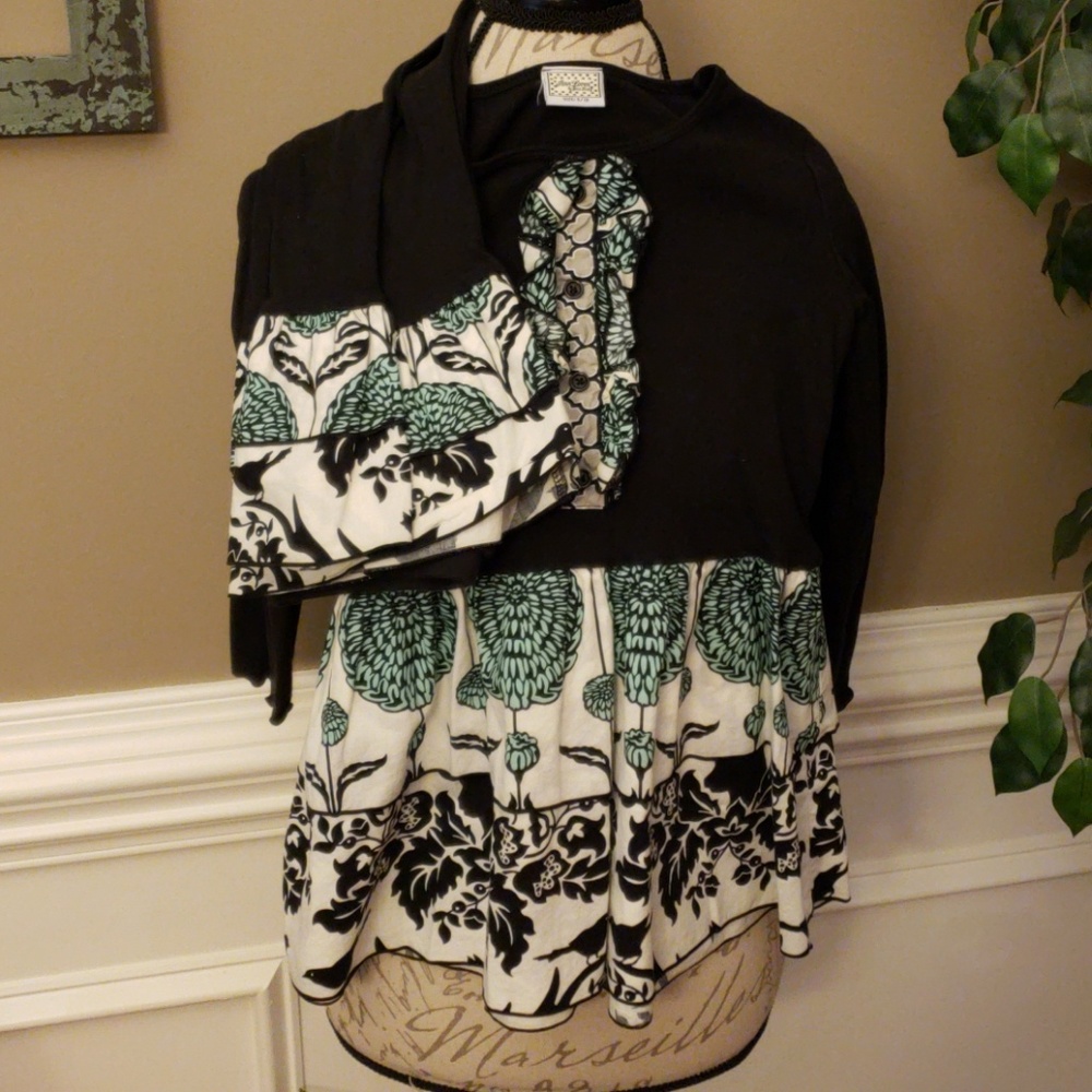 Girls pants and long sleeve outfit